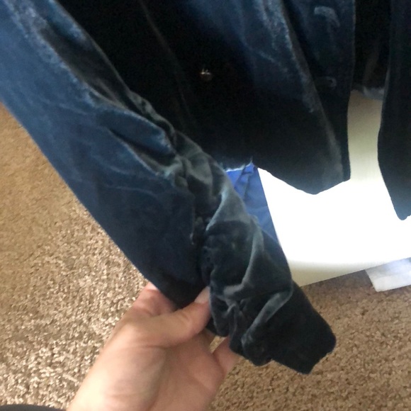 Free People Velvet Blue Jacket - Picture 5 of 5